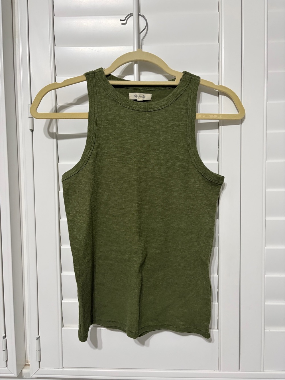 Madewell Green Racer Tank Top